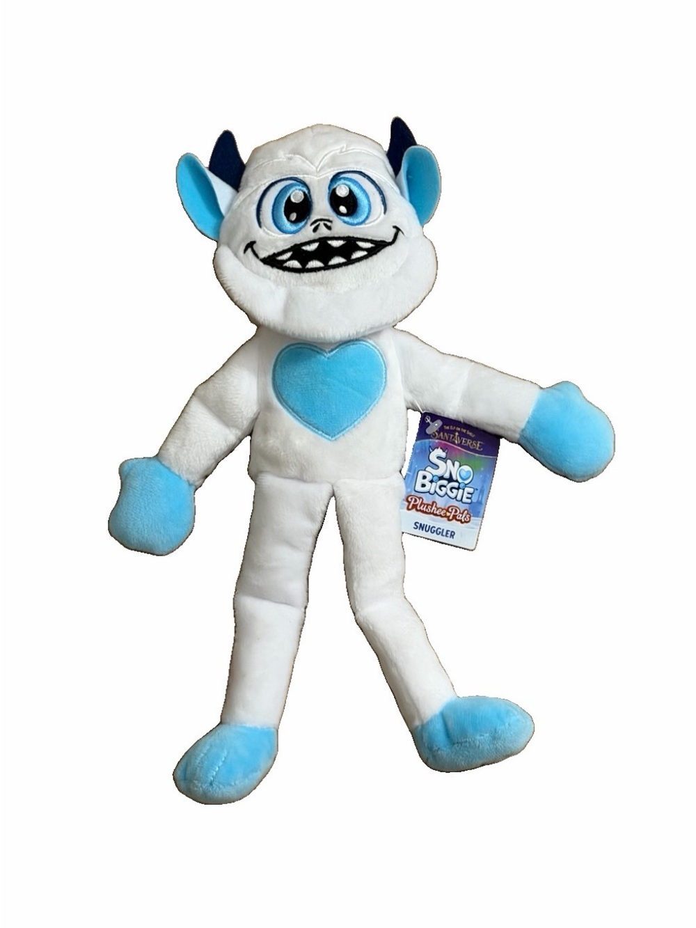 Sno Biggie Plush Toy - White & Light Blue Yeti